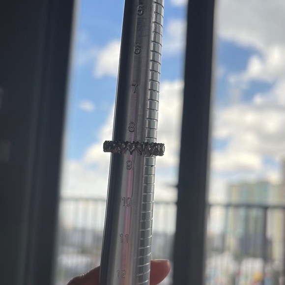 Silver Women's Ring with heart shaped gemstones Eternity design - Picture 7 of 15